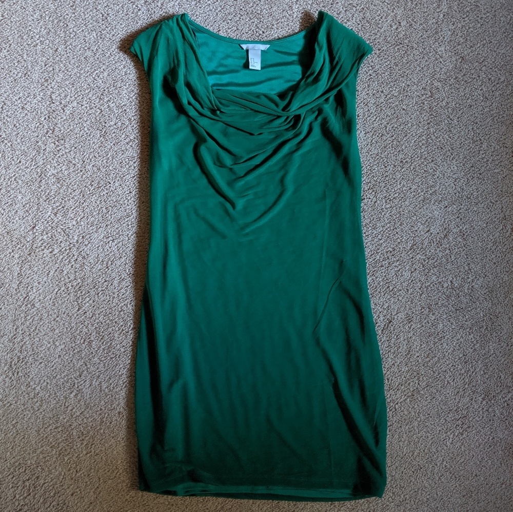 H&M Cowl Neck Green Dress
